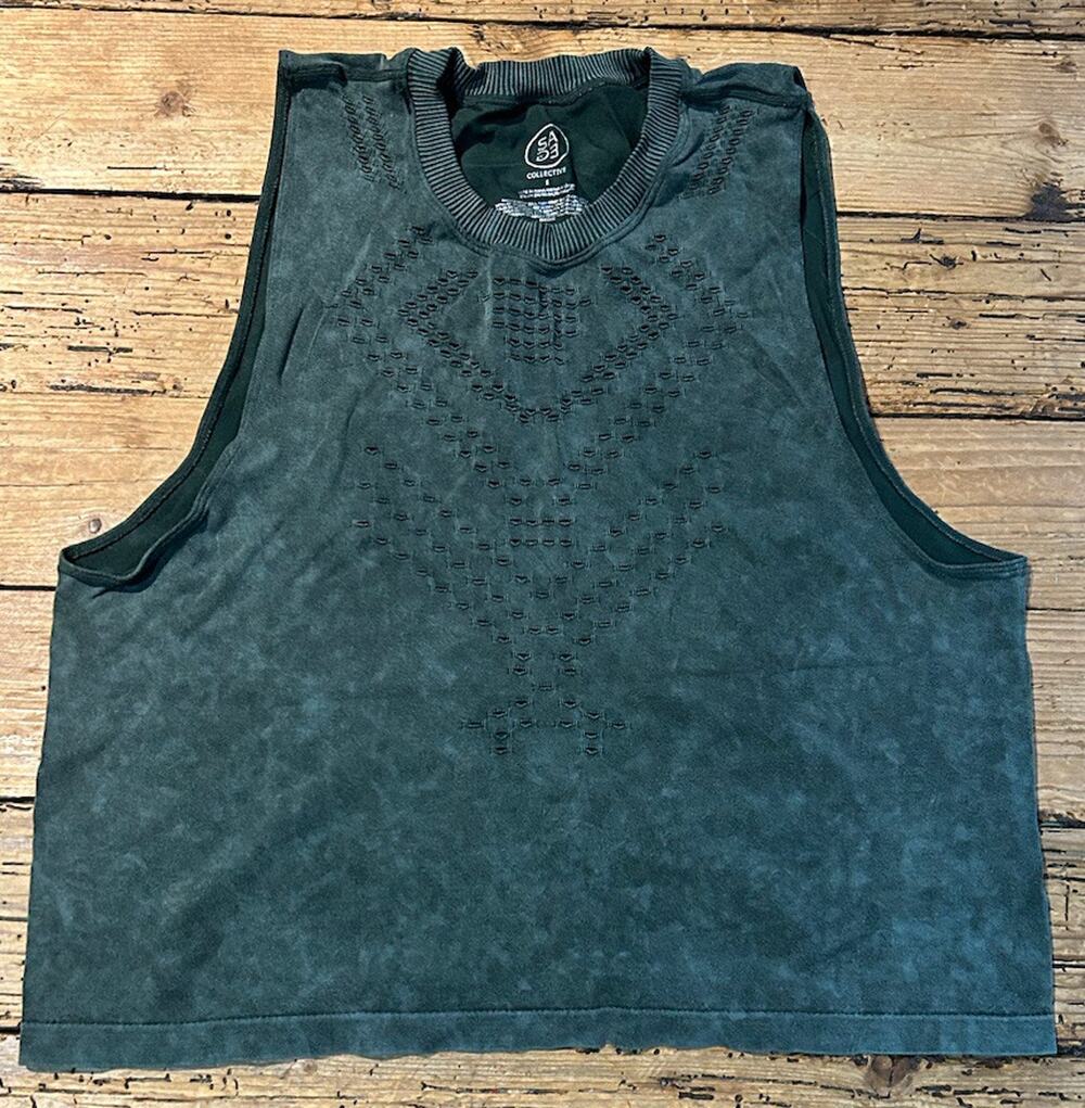 Sage Collective Women’s Size S Green Cropped Tank Top